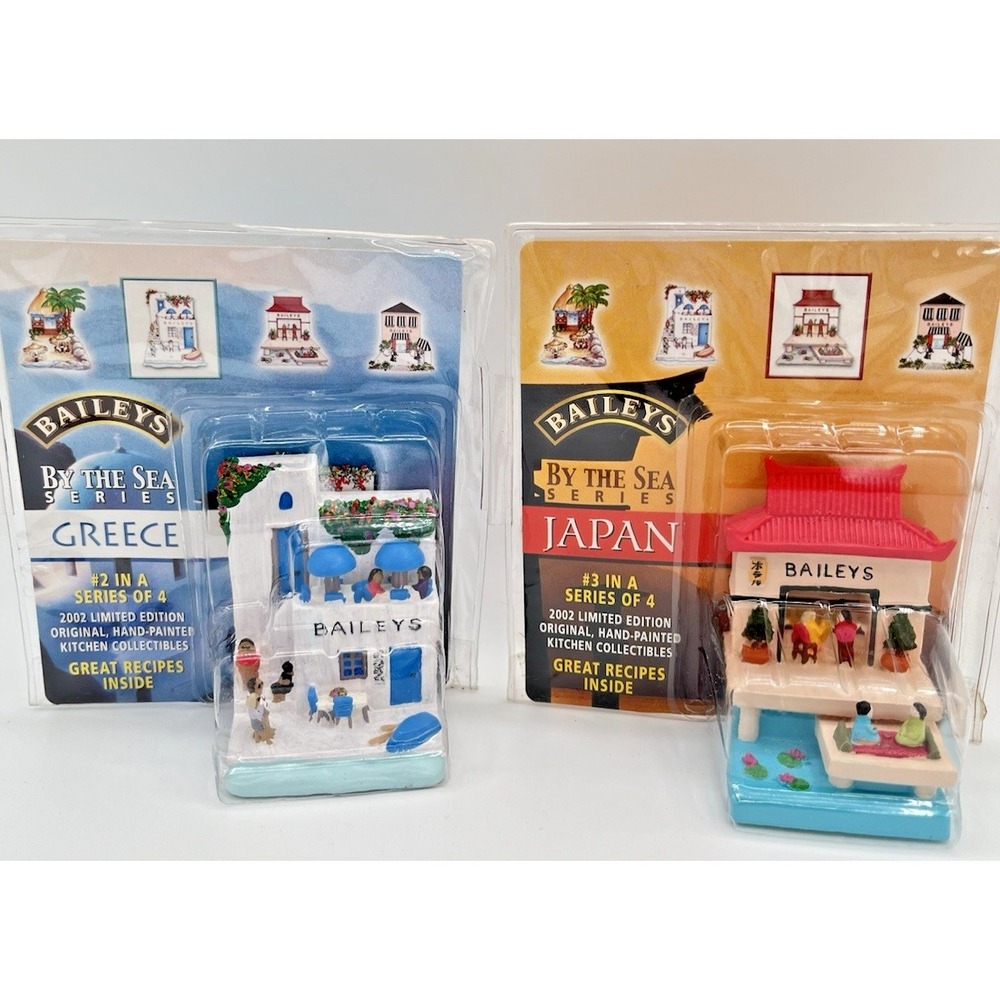 Baileys By The Sea Greece Japan Kitchen Collectibles 2002 Limited Edition Set